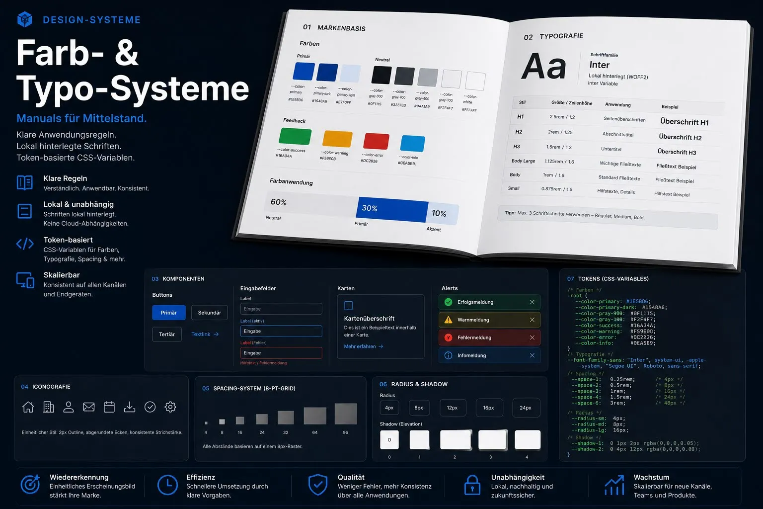 Design-Systeme: Farb- & Typo-Systeme