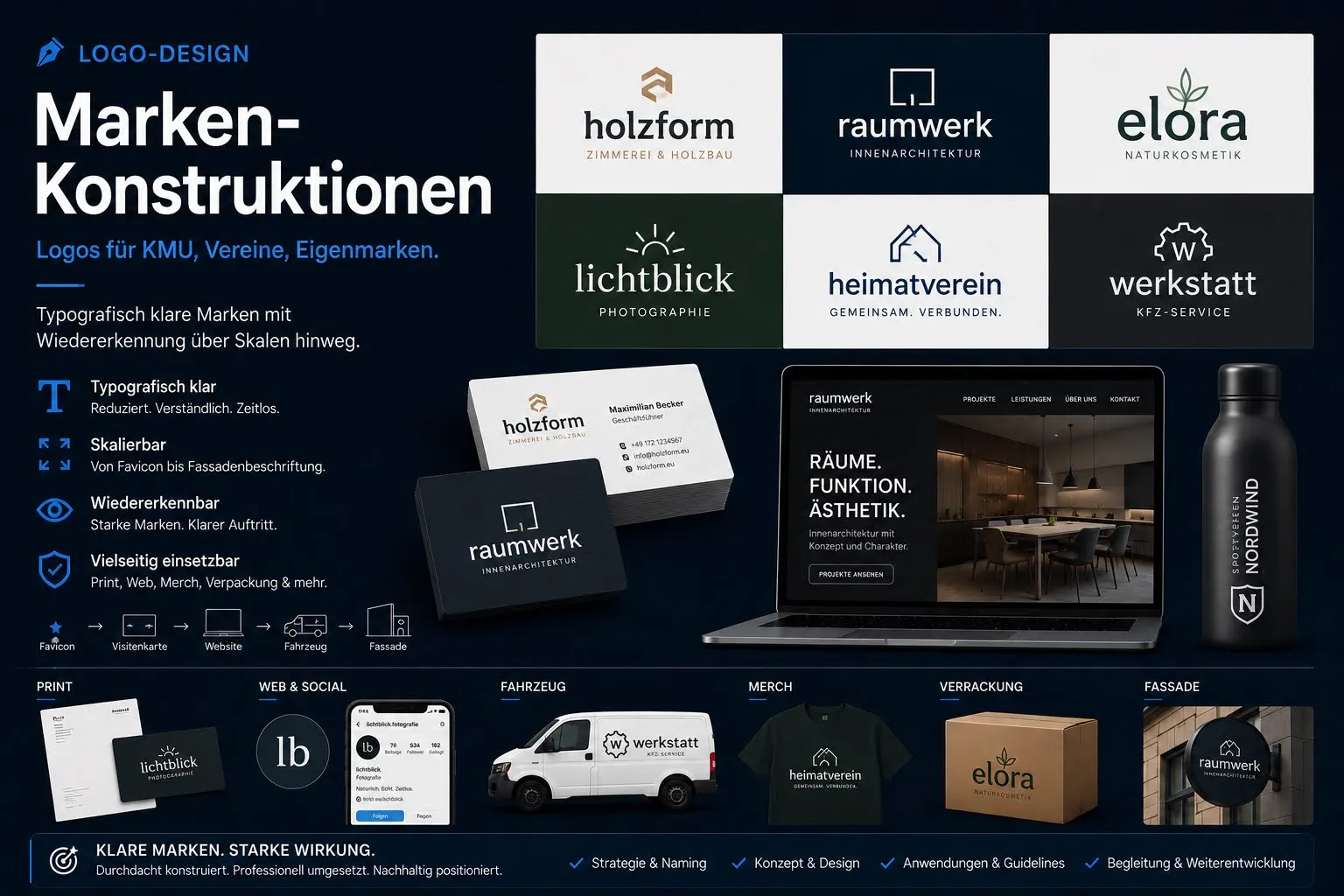 Logo-Design: Marken-Konstruktionen
